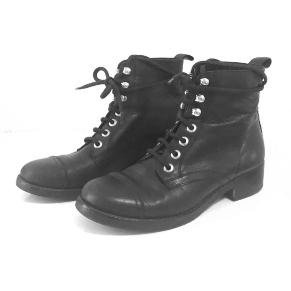 Maje Shoes - Maje Lace Up Leather Boots
